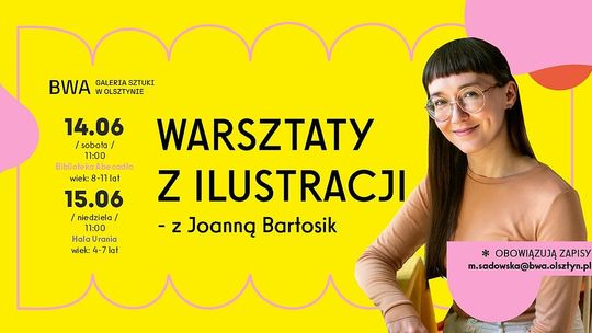 Ilustracje, dzieci i wyobraźnia – warsztaty z Joanną Bartosik w Olsztynie