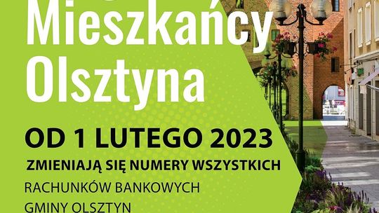 Nowe numery rachunków bankowych