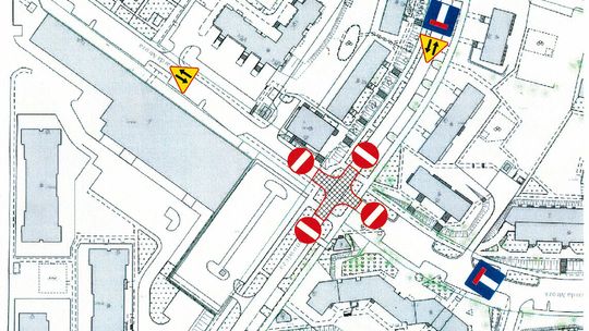 Prace drogowe na skrzyżowaniu Janowicza/Mroza