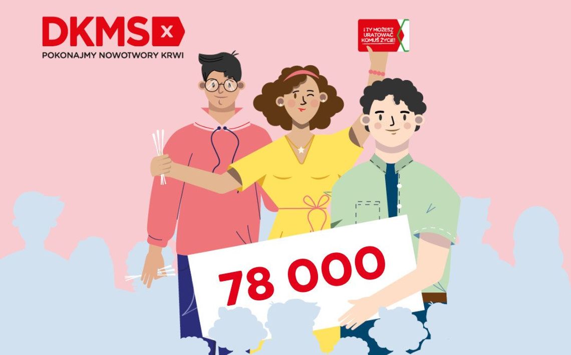 78 000 osób w Polsce dołączyło do bazy potencjalnych dawców szpiku. Fundacja DKMS podsumowała 2022 rok