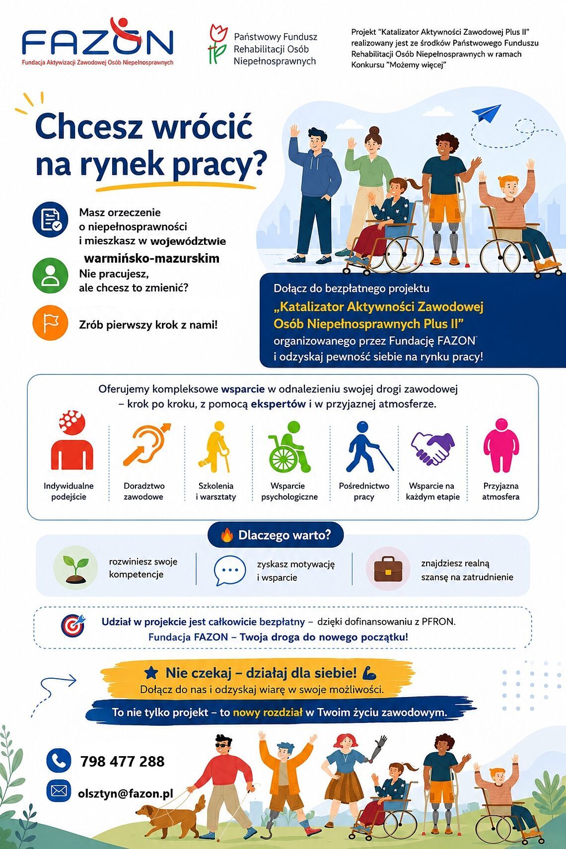 Bezpłatne wsparcie zawodowe dla osób z niepełnosprawnościami Bezpłatne wsparcie zawodowe dla osób z niepełnosprawnościami