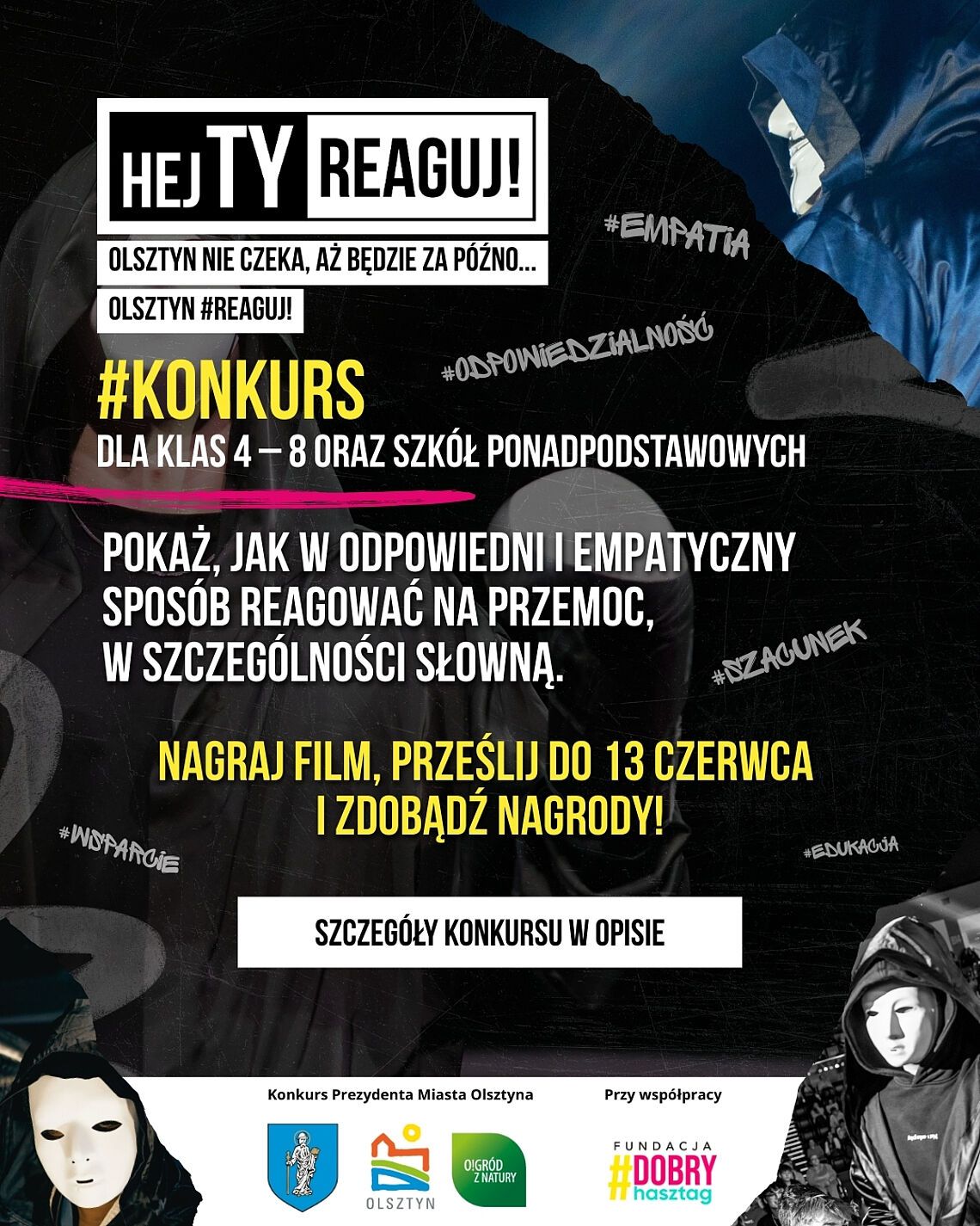 #HejTyReaguj! – Olsztyn mówi "STOP" przemocy i hejtowi