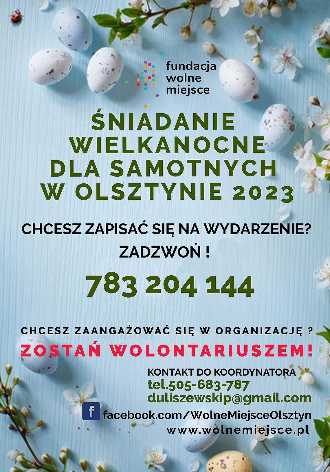 Jest Wolne Miejsce na Wielkanoc