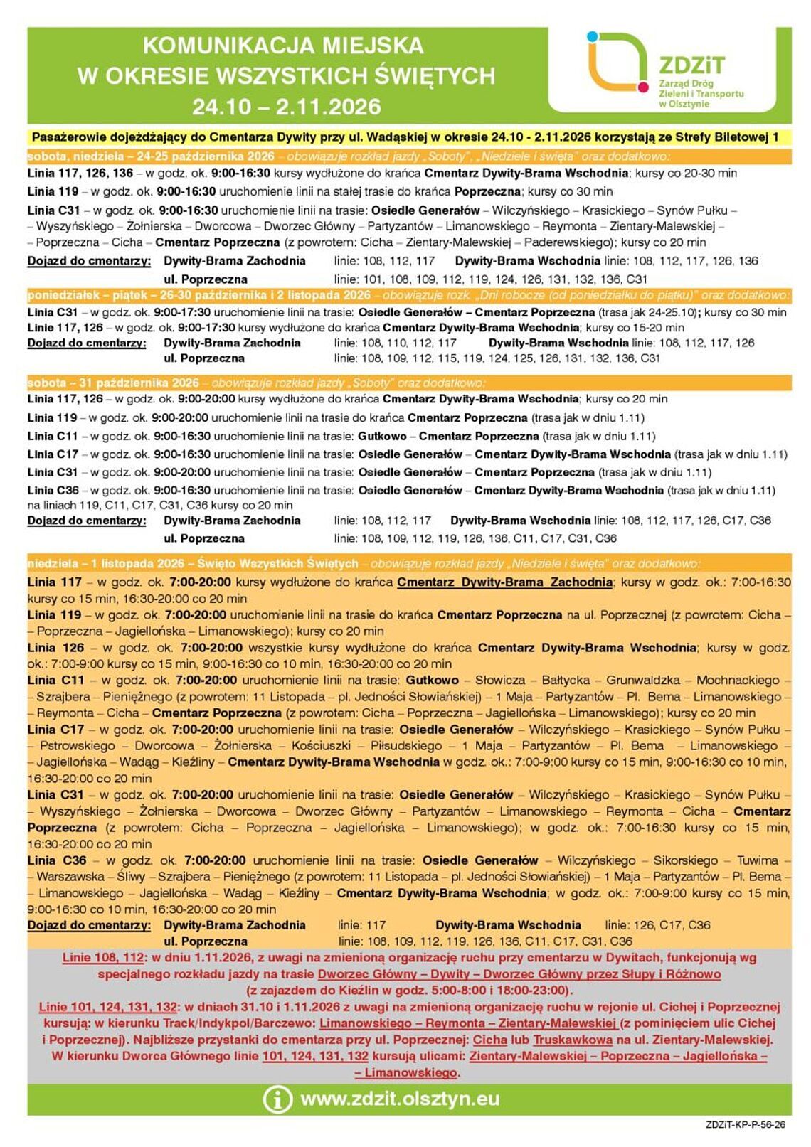 Na cmentarze komunikacją miejską. Więcej połączeń na Wszystkich Świętych