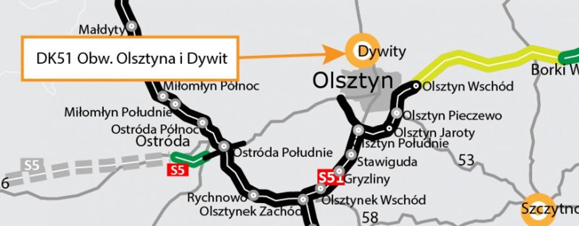 Nowy przetarg na północną obwodnicę Olsztyna i obwodnicę Dywit