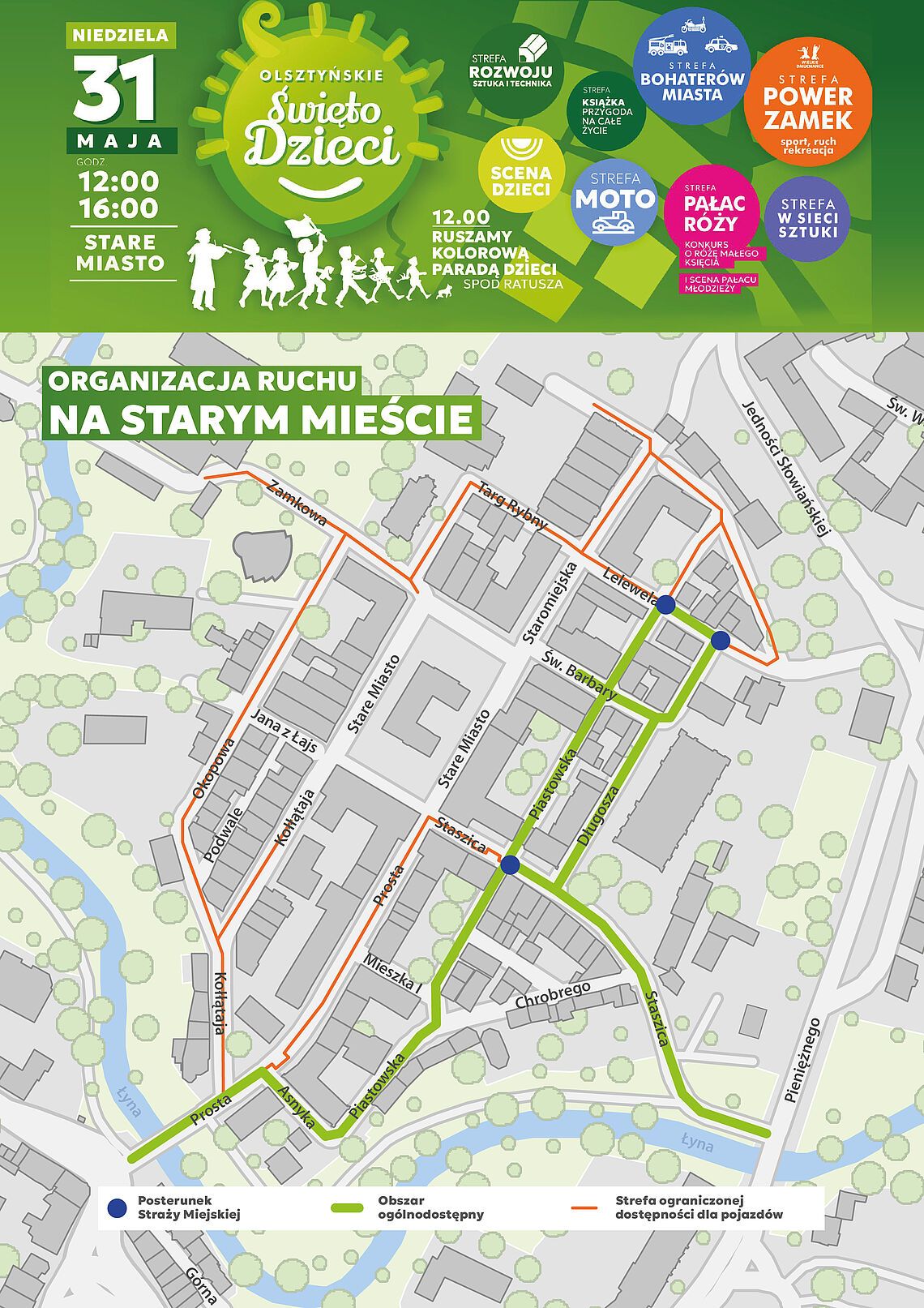 Święto Dzieci: zmiany w ruchu na Starym Mieście Święto Dzieci: zmiany w ruchu na Starym Mieście