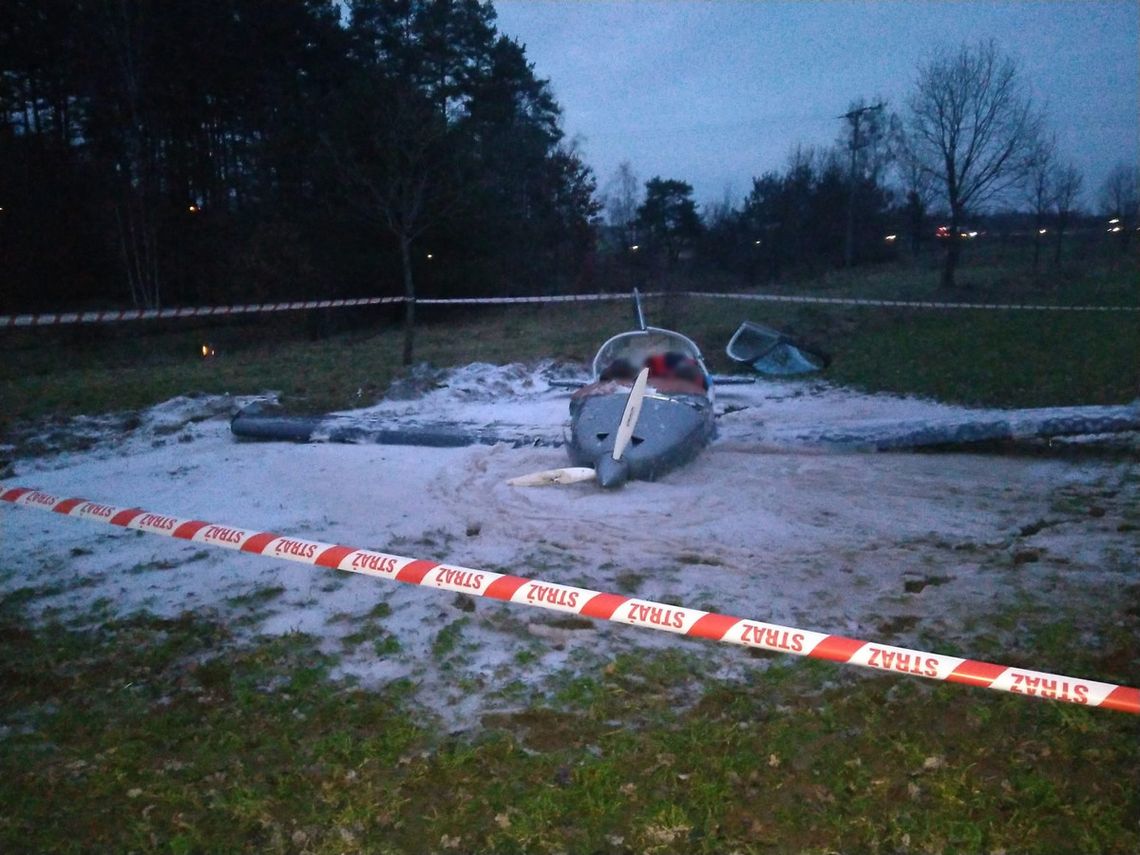 Tragiczny wypadek awionetki pod Olsztynem