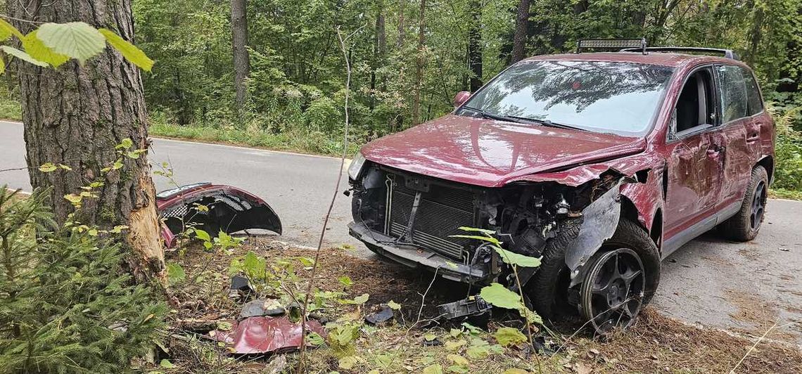 Weekend na drogach powiatu zakończył się w poniedziałek rano – 2,5 promila miał kierowca, który uderzył w drzewo w gminie Dywity