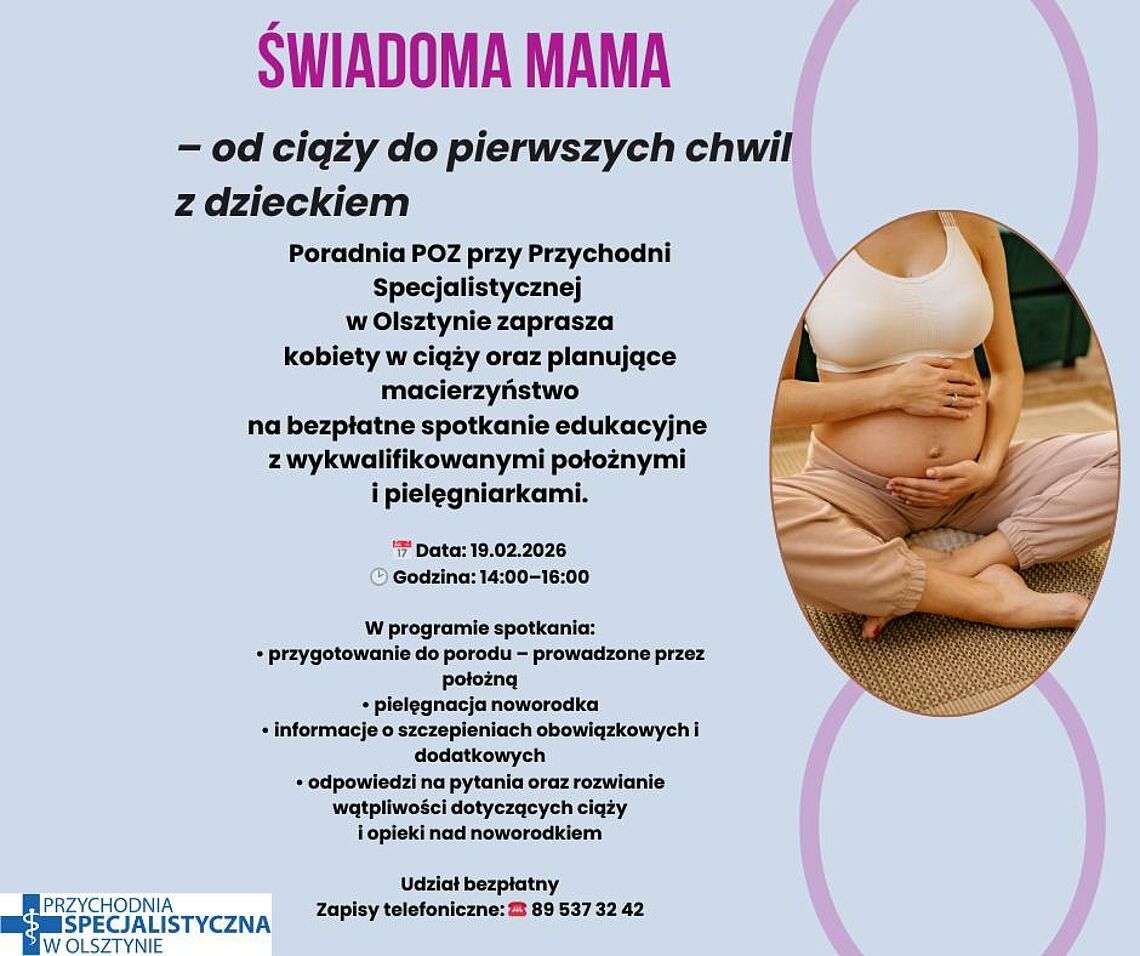 Bezpłatne spotkanie dla przyszłych mam w Olsztynie