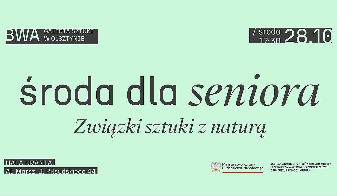 Jak przyroda inspiruje sztukę? Spotkanie dla seniorów Jak przyroda inspiruje sztukę? Spotkanie dla seniorów