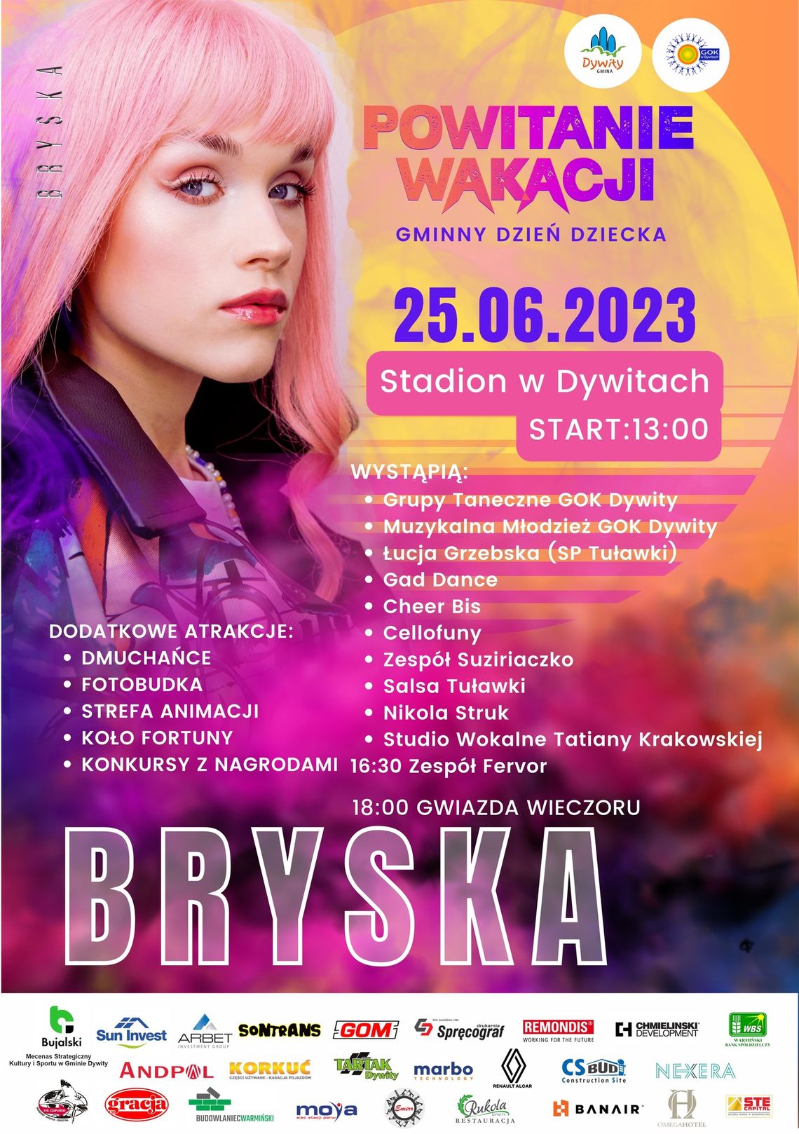 Powitanie wakacji w Dywitach z koncertem muzycznej gwiazdy Powitanie wakacji w Dywitach z koncertem muzycznej gwiazdy
