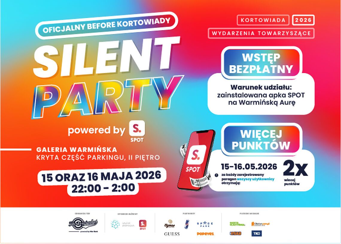 Silent Party powered by SPOT w Galerii Warmińskiej
