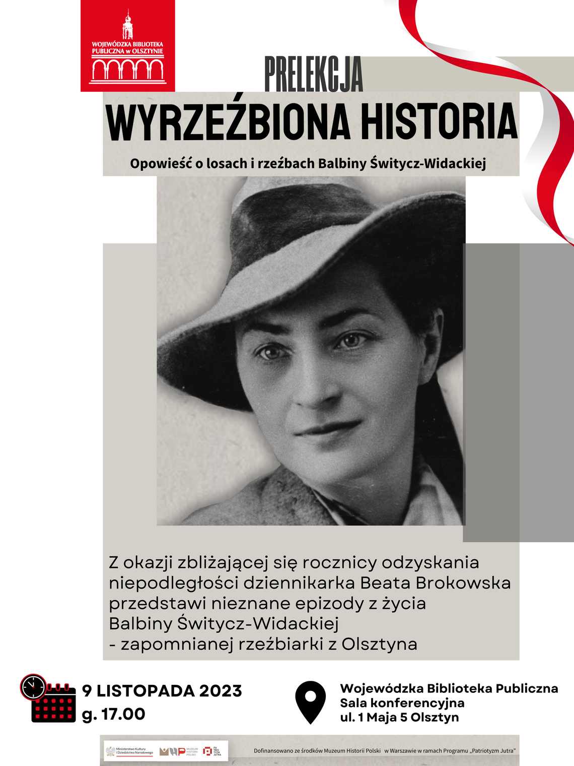 "Wyrzeźbiona historia. Opowieść o losach i rzeźbach Balbiny Świtycz-Widackiej" - prelekcja Beaty Brokowskiej "Wyrzeźbiona historia. Opowieść o losach i rzeźbach Balbiny Świtycz-Widackiej" - prelekcja Beaty Brokowskiej